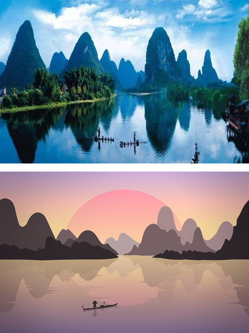 照片轉插畫效果前后效果對比